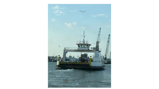 Photo of a ferry going to Port Aransas